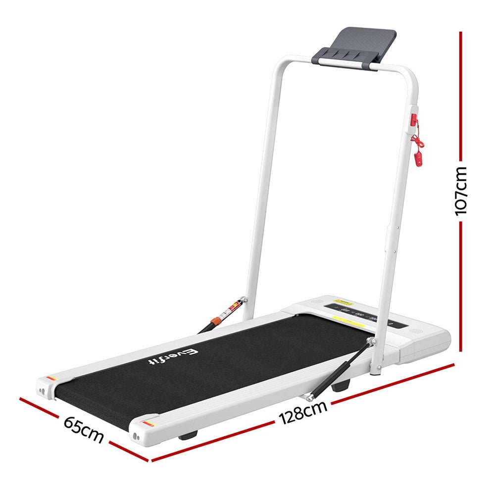 Everfit Treadmill Electric Walking Pad Under Desk Home Gym Fitness 400mm White - Sports & Fitness > Exercise, Gym & Fitness > Treadmills - Rivercity House & Home Co. (ABN 18 642 972 209) - Affordable Modern Furniture Australia