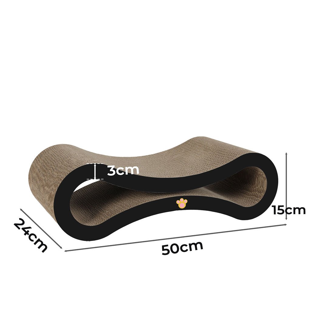 Extra - Large Cat Scratcher Board Bed with Catnip - Black and Brown - Rivercity House & Home Co. (ABN 18 642 972 209) - Affordable Modern Furniture Australia