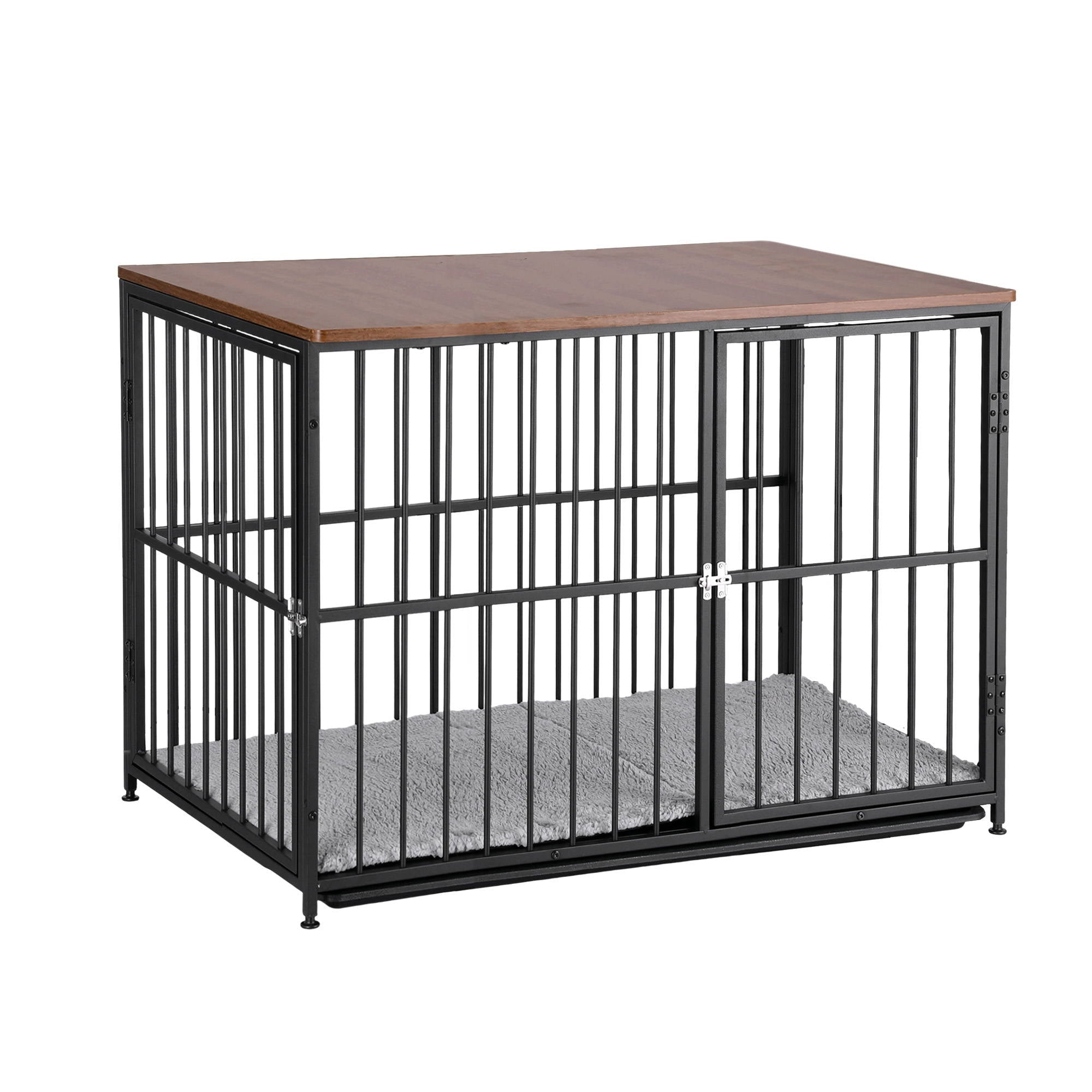 Extra Large Dog Crate Furniture 107cm Dog Cage Puppy Pet Wooden Black - Pet Care > Dog Supplies > Dog Carriers & Crates - Rivercity House & Home Co. (ABN 18 642 972 209) - Affordable Modern Furniture Australia