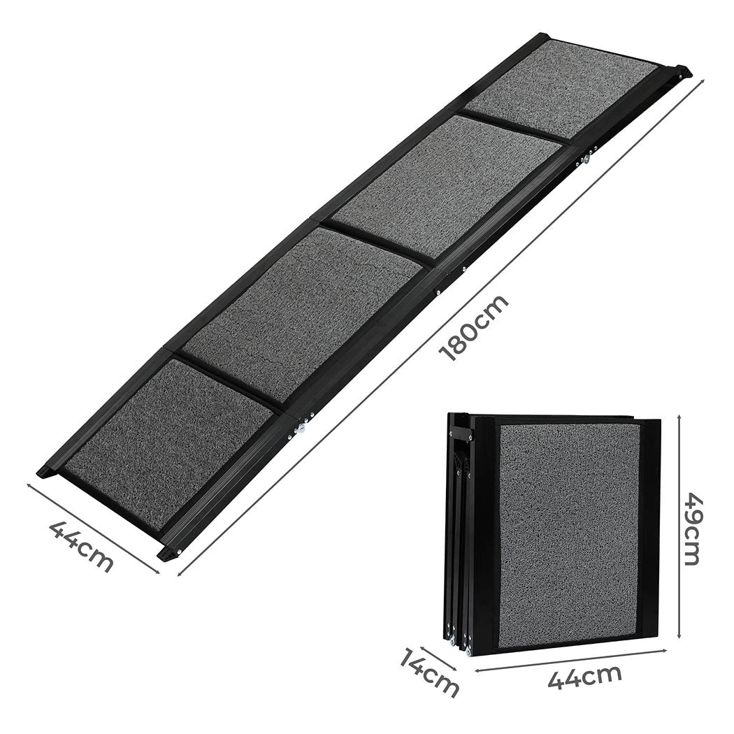 Extra - Long Foldable Dog Ramp 100kg Capacity - Grey - Rivercity House & Home Co. (ABN 18 642 972 209) - Affordable Modern Furniture Australia