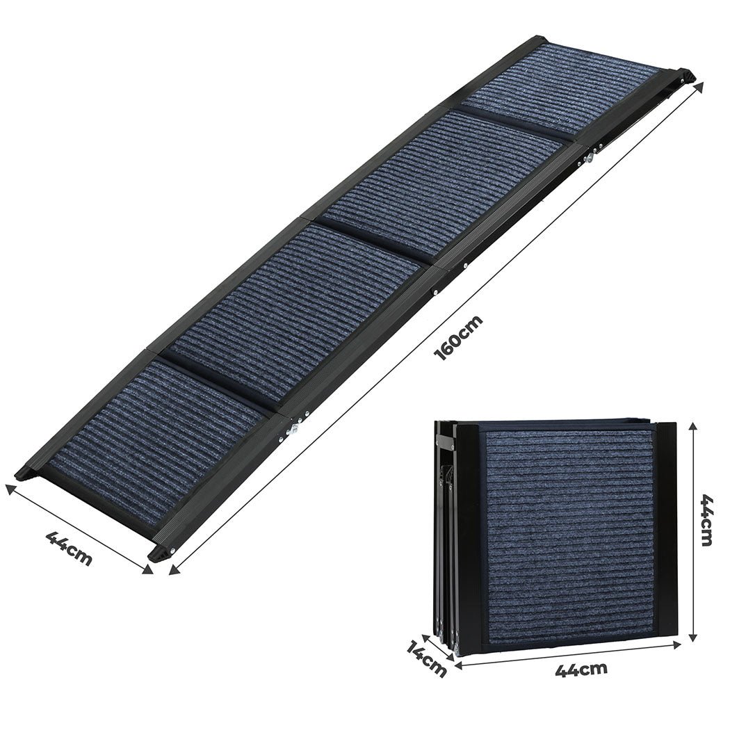 Extra - Long Foldable Dog Ramp with Anti - Slip Surface - Navy - Rivercity House & Home Co. (ABN 18 642 972 209) - Affordable Modern Furniture Australia