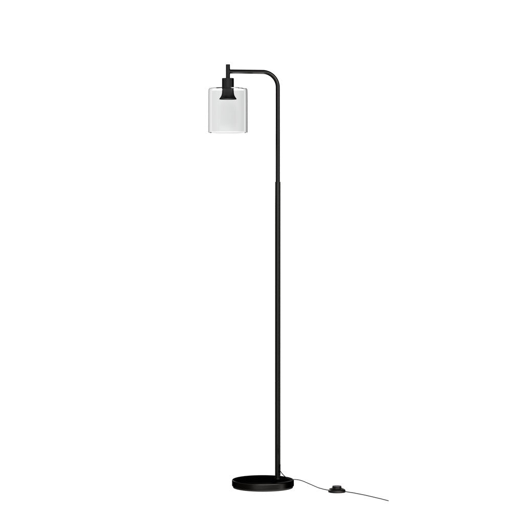 Floor Lamp Light Stand Modern Home Living Room Office Reading Glass Shade Black - Home & Garden > Lighting > Floor Lamps - Rivercity House & Home Co. (ABN 18 642 972 209) - Affordable Modern Furniture Australia