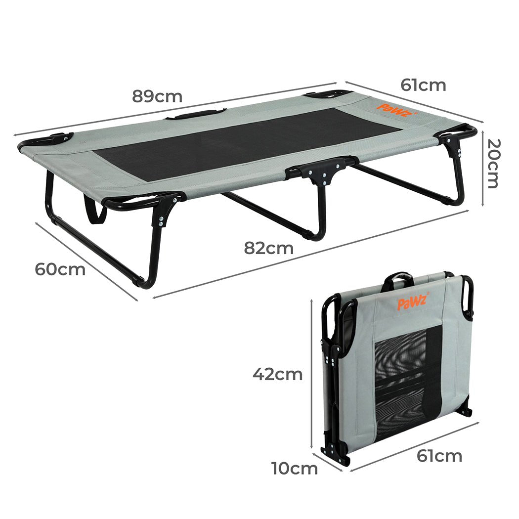 Foldable Elevated Dog Bed Medium Size - Grey - Rivercity House & Home Co. (ABN 18 642 972 209) - Affordable Modern Furniture Australia