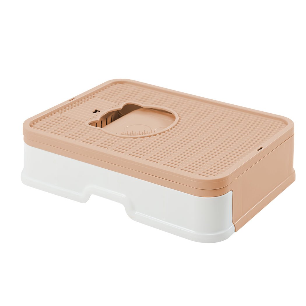 Foldable Enclosed Cat Litter Box with Scoop - Pink - Rivercity House & Home Co. (ABN 18 642 972 209) - Affordable Modern Furniture Australia