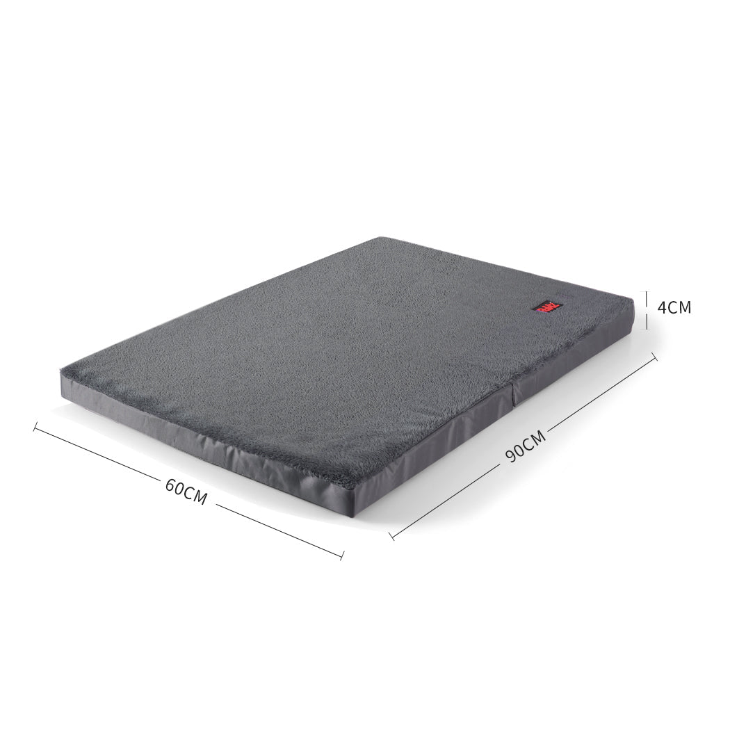 Foldable Large Dog Puppy Bed with Removable Cover - Grey - Rivercity House & Home Co. (ABN 18 642 972 209) - Affordable Modern Furniture Australia