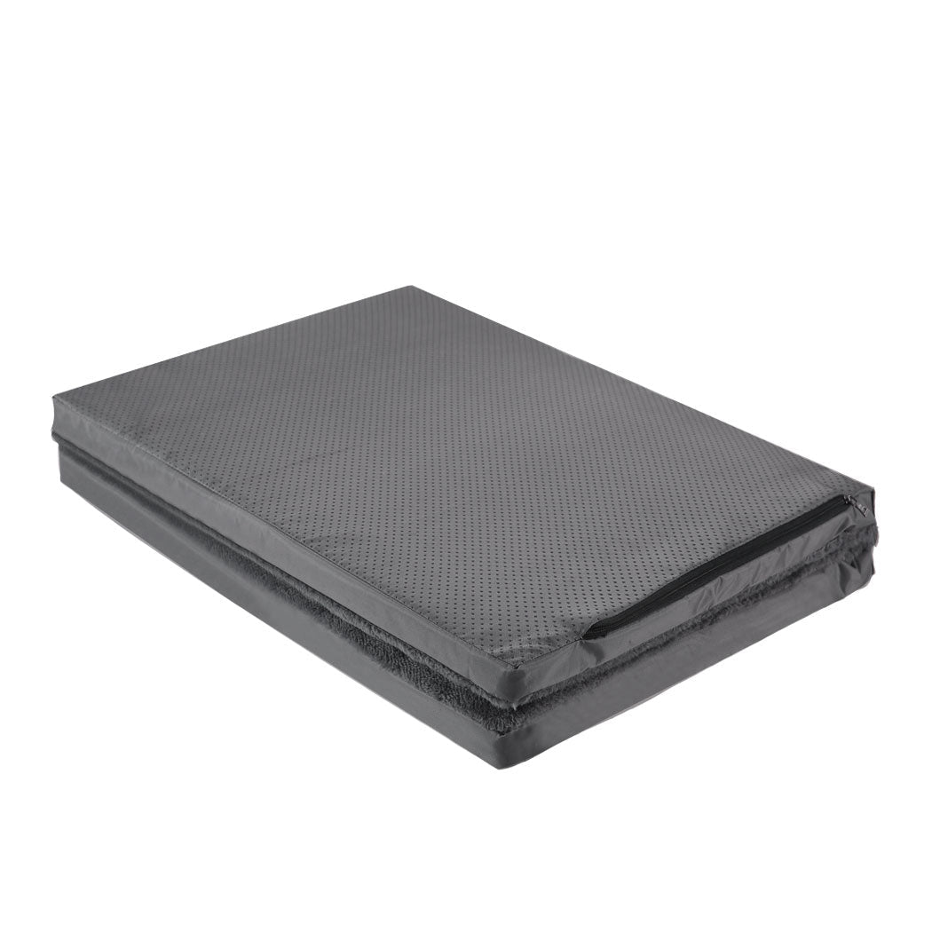Foldable Medium Dog Puppy Bed with Removable Cover - Grey - Rivercity House & Home Co. (ABN 18 642 972 209) - Affordable Modern Furniture Australia