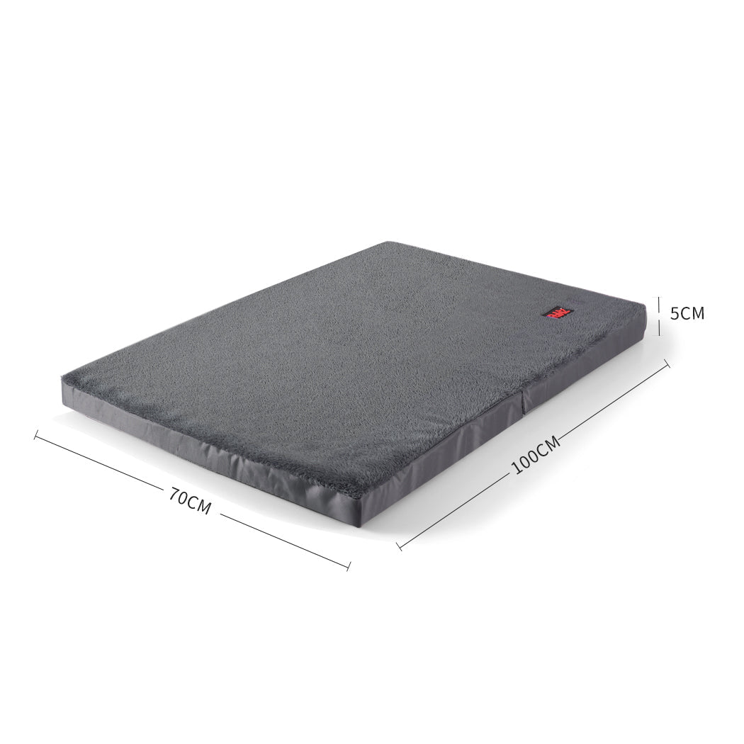 Foldable X - Large Dog Puppy Bed with Removable Cover - Grey - Rivercity House & Home Co. (ABN 18 642 972 209) - Affordable Modern Furniture Australia
