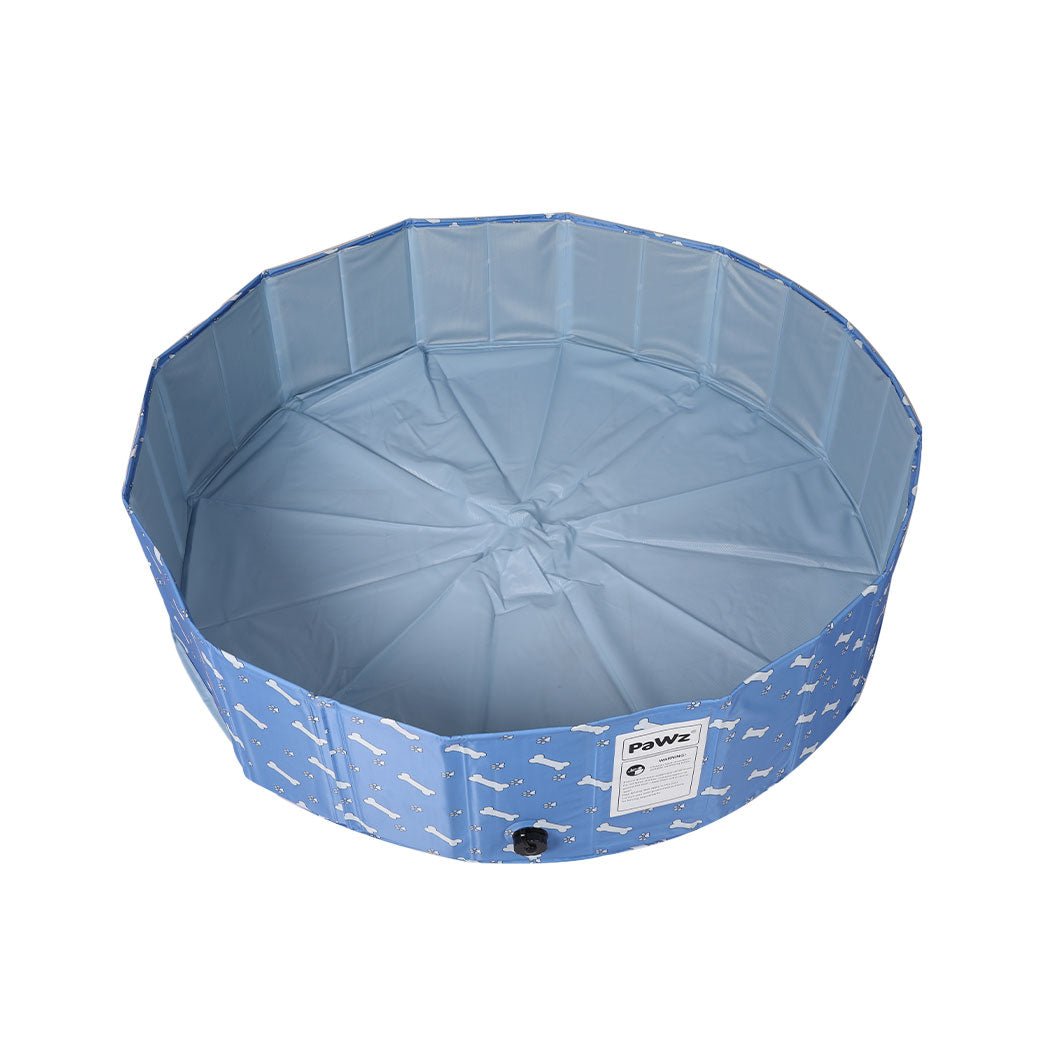 Folding Large Dog Cat Swimming Pool with Drainage Valve - Blue - Rivercity House & Home Co. (ABN 18 642 972 209) - Affordable Modern Furniture Australia