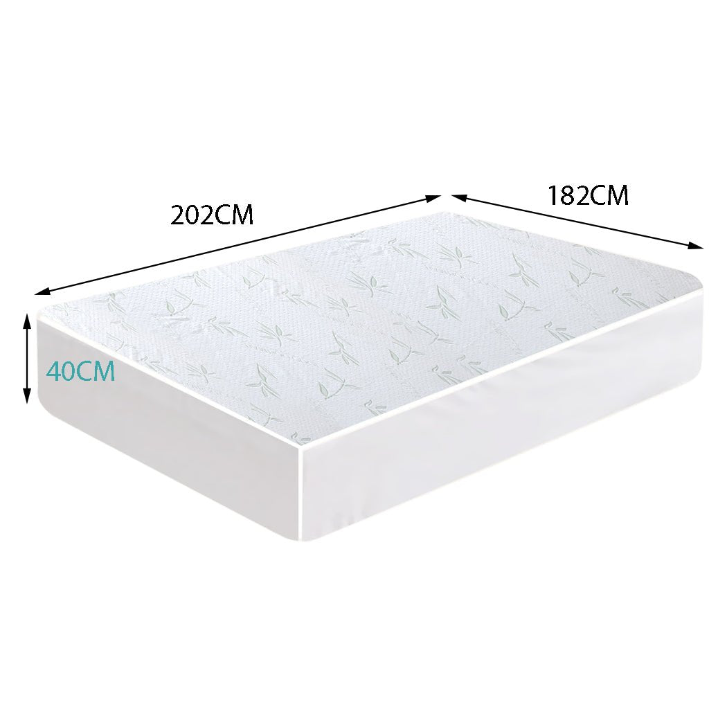 Fully Fitted Waterproof Breathable King Mattress Protector - White - Rivercity House & Home Co. (ABN 18 642 972 209) - Affordable Modern Furniture Australia