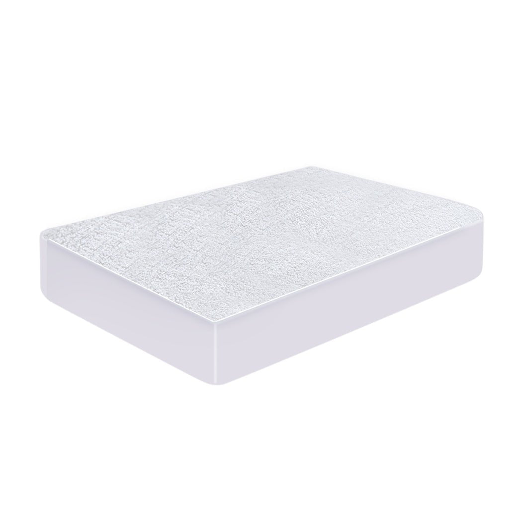 Fully Fitted Waterproof Terry Cotton Mattress Protector Large - White - Rivercity House & Home Co. (ABN 18 642 972 209) - Affordable Modern Furniture Australia