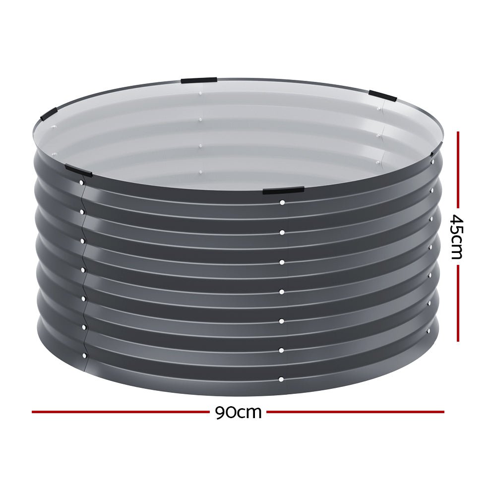 Garden Bed 90X45cm Planter Box Raised Container Galvanised Steel - Home & Garden > Garden Beds > Garden Beds & Planters - Rivercity House & Home Co. (ABN 18 642 972 209) - Affordable Modern Furniture Australia