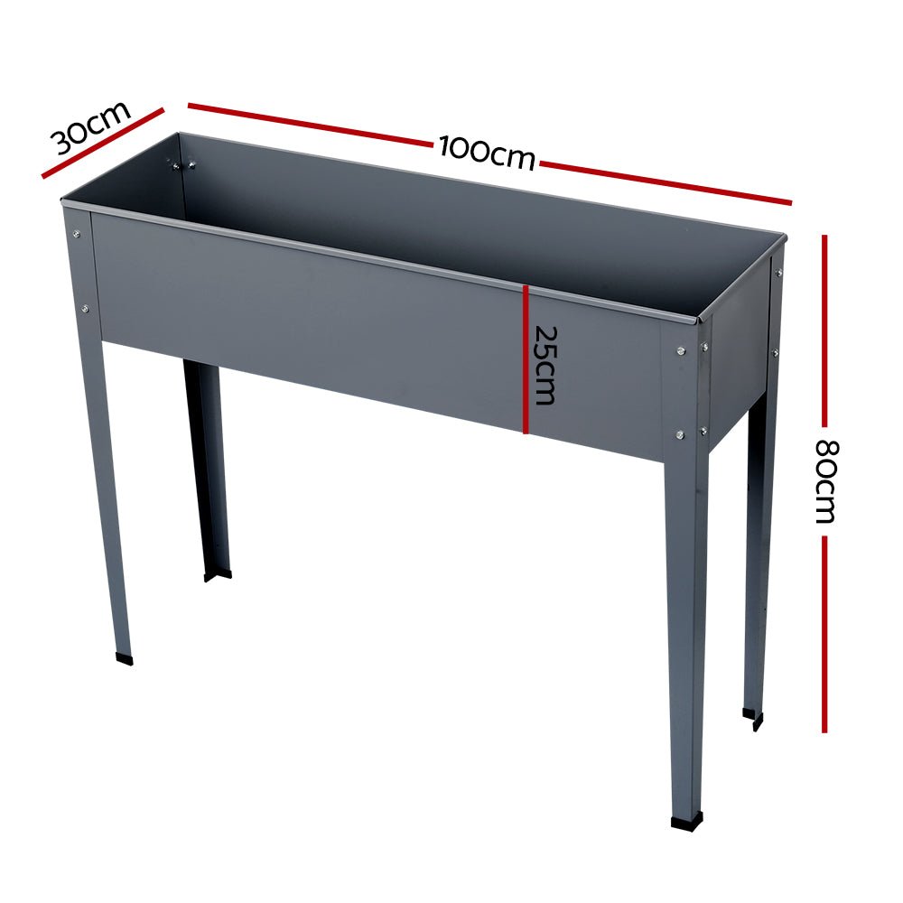 Garden Bed Elevated 100X80X30cm Planter Box Container Galvanised - Home & Garden > Garden Beds > Garden Beds & Planters - Rivercity House & Home Co. (ABN 18 642 972 209) - Affordable Modern Furniture Australia