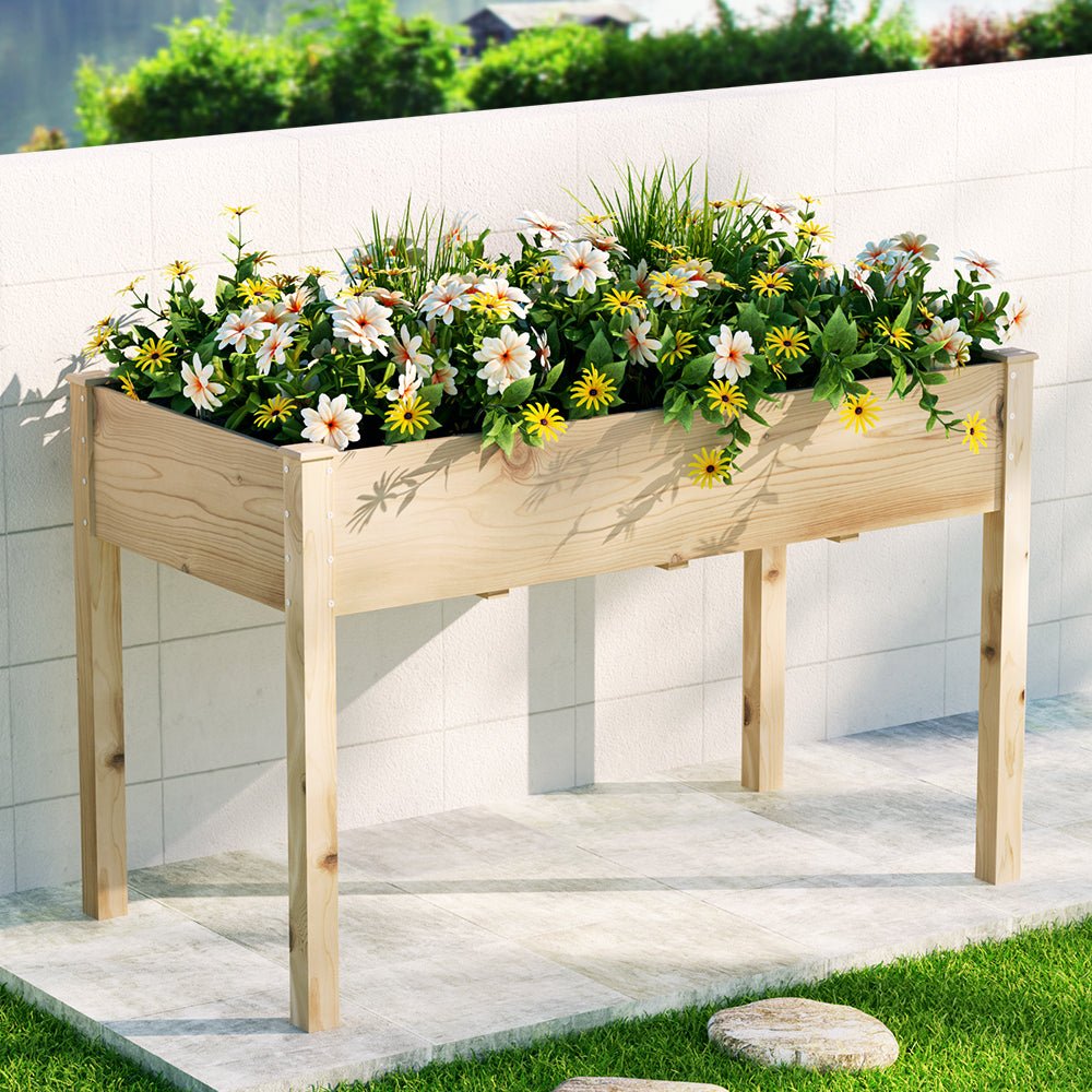 Garden Bed Elevated 120x60x80cm Wooden Planter Box Raised Container - Home & Garden > Garden Beds > Garden Beds & Planters - Rivercity House & Home Co. (ABN 18 642 972 209) - Affordable Modern Furniture Australia