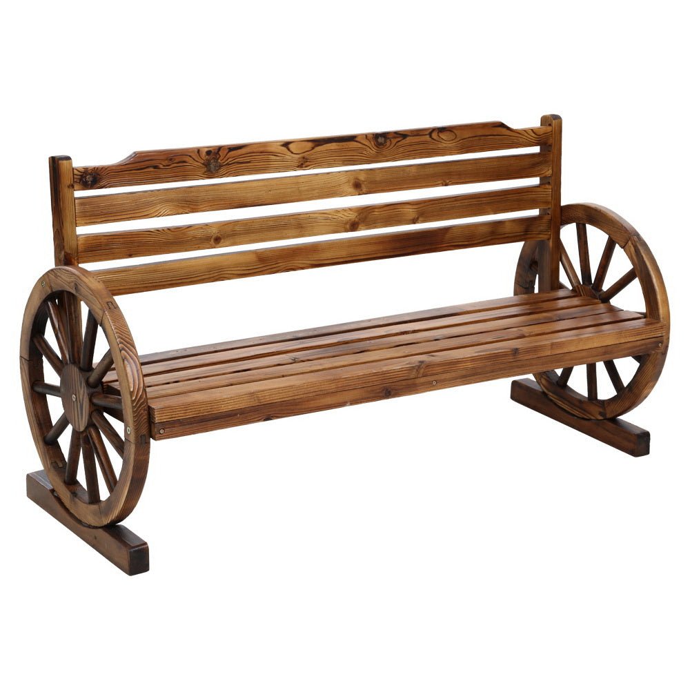 Garden Bench Wooden Wagon Chair Seat Outdoor Furniture Backyard Loun