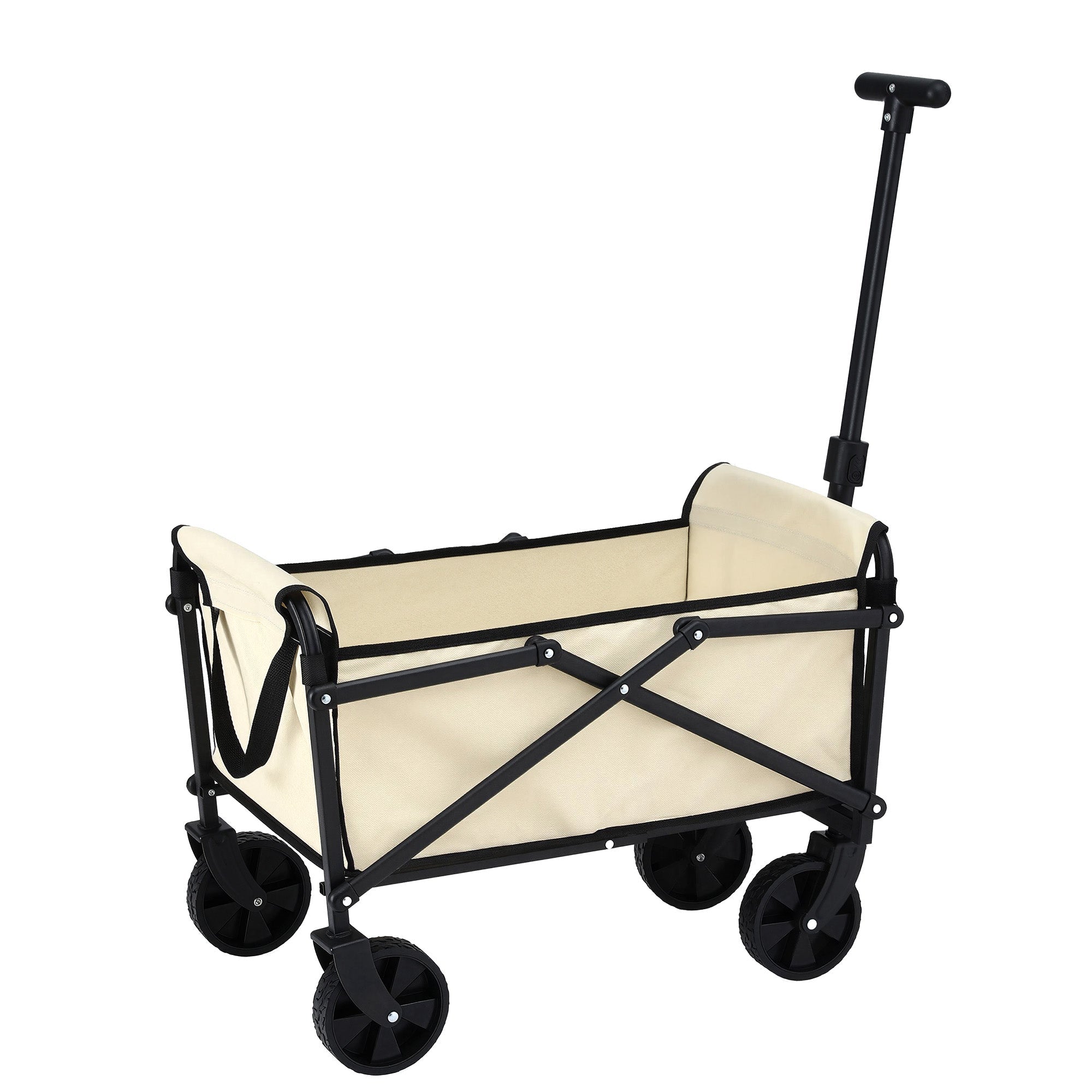 Garden Cart Folding Trolley Camping Wagon Barrow Outdoor Beach Beige - Home & Garden > Garden Tools > Spreaders & Wheelbarrows - Rivercity House & Home Co. (ABN 18 642 972 209) - Affordable Modern Furniture Australia