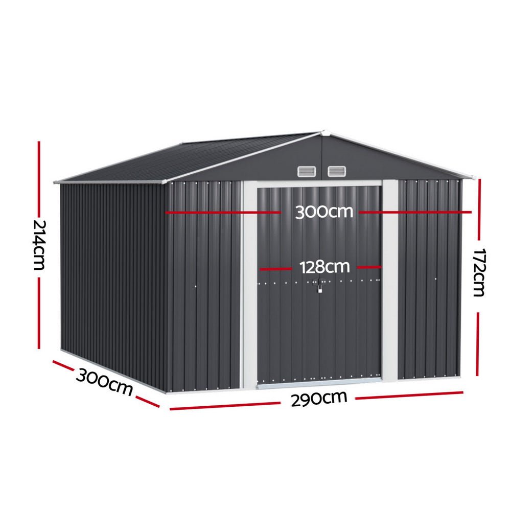 Garden Shed 3x3M Outdoor Storage Tool Workshop House Shelter - Home & Garden > Storage > Sheds - Rivercity House & Home Co. (ABN 18 642 972 209) - Affordable Modern Furniture Australia