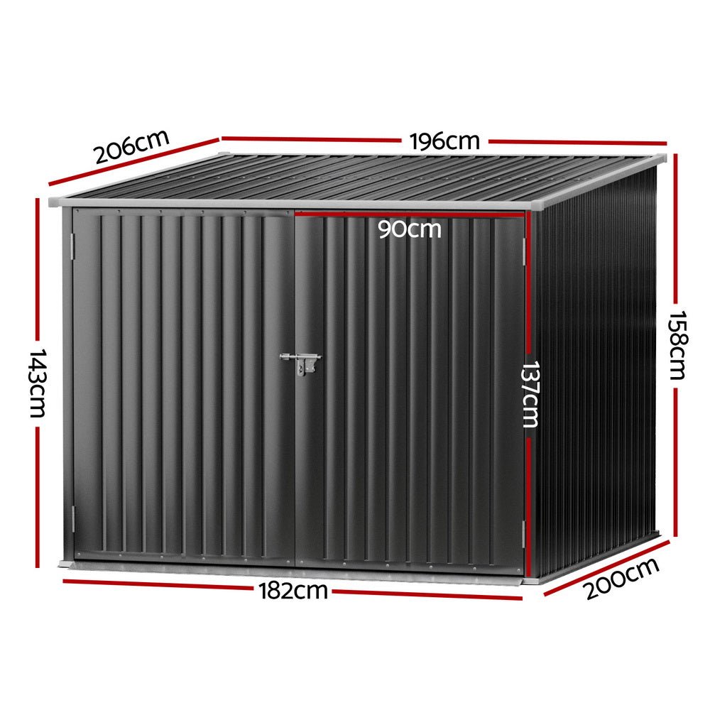 Garden Shed Sheds Outdoor Storage 2.06x1.96M Tool Workshop House Shelter - Home & Garden > Storage > Sheds - Rivercity House & Home Co. (ABN 18 642 972 209) - Affordable Modern Furniture Australia