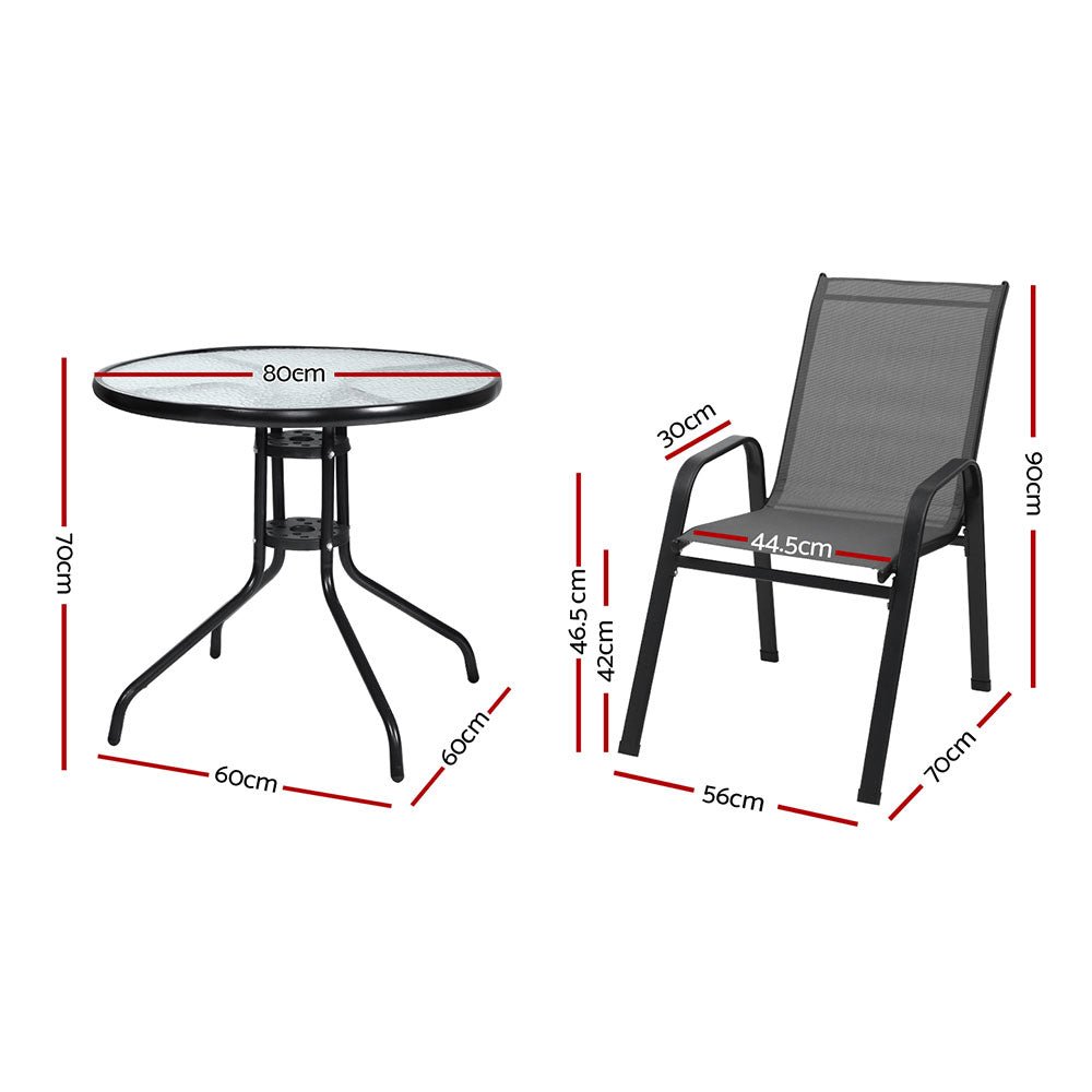 Gardeon Outdoor Dining Set Table and Chairs Patio Garden Furniture Bistro Set - Furniture > Outdoor > Outdoor Dining Sets - Rivercity House & Home Co. (ABN 18 642 972 209) - Affordable Modern Furniture Australia