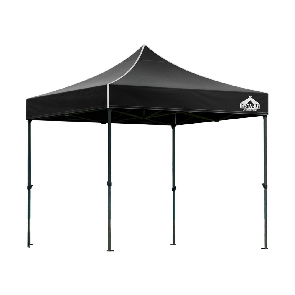 Gazebo Pop Up Marquee 3x3m Outdoor Tent Folding Wedding Gazebos Black - Rivercity House & Home Co. (ABN 18 642 972 209) - Affordable Modern Furniture Australia
