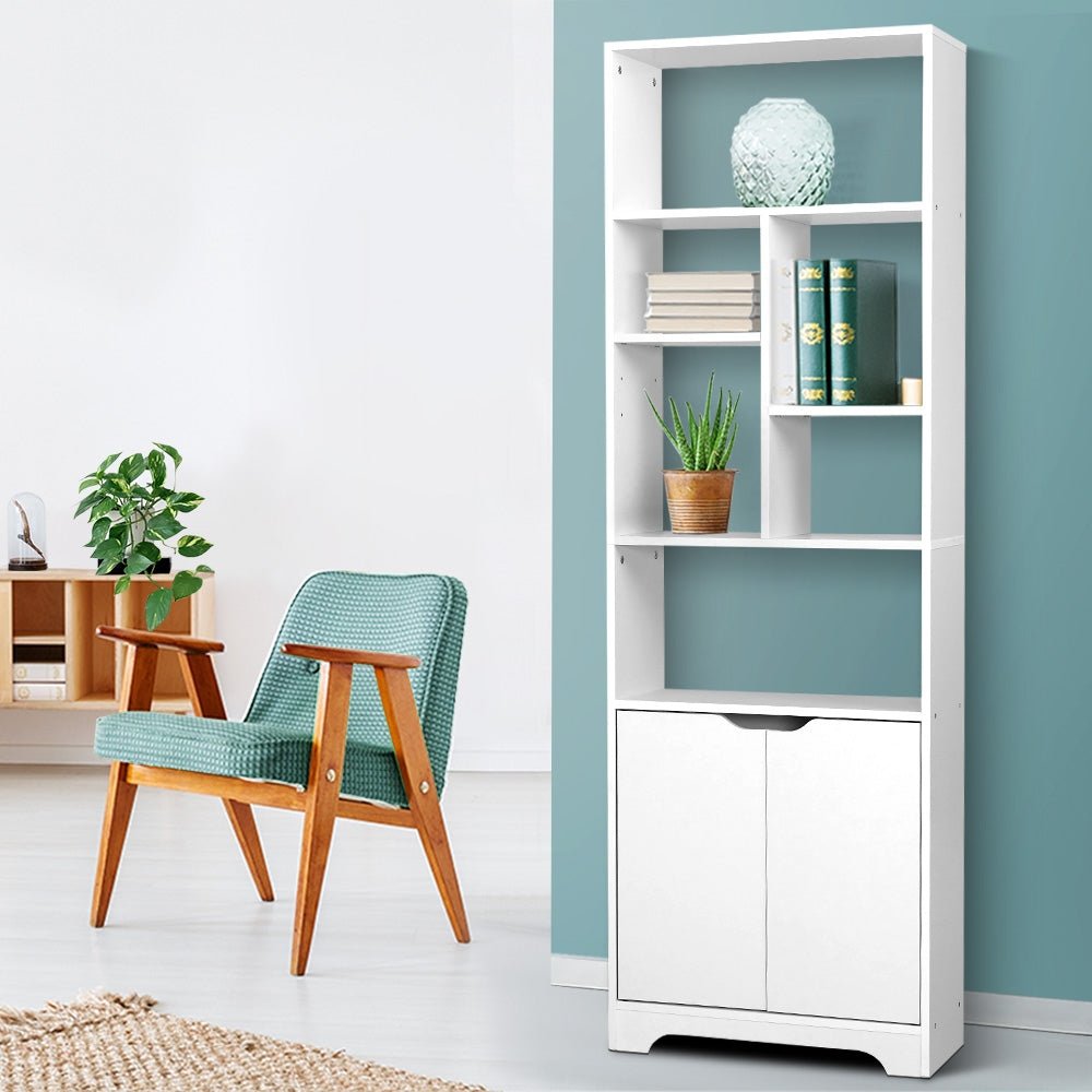 Geom Display Shelf White - Rivercity House & Home Co. (ABN 18 642 972 209) - Affordable Modern Furniture Australia