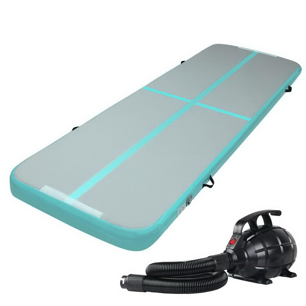 GoFun 3X1M Inflatable Air Track Mat with Pump Green - Rivercity House & Home Co. (ABN 18 642 972 209) - Affordable Modern Furniture Australia