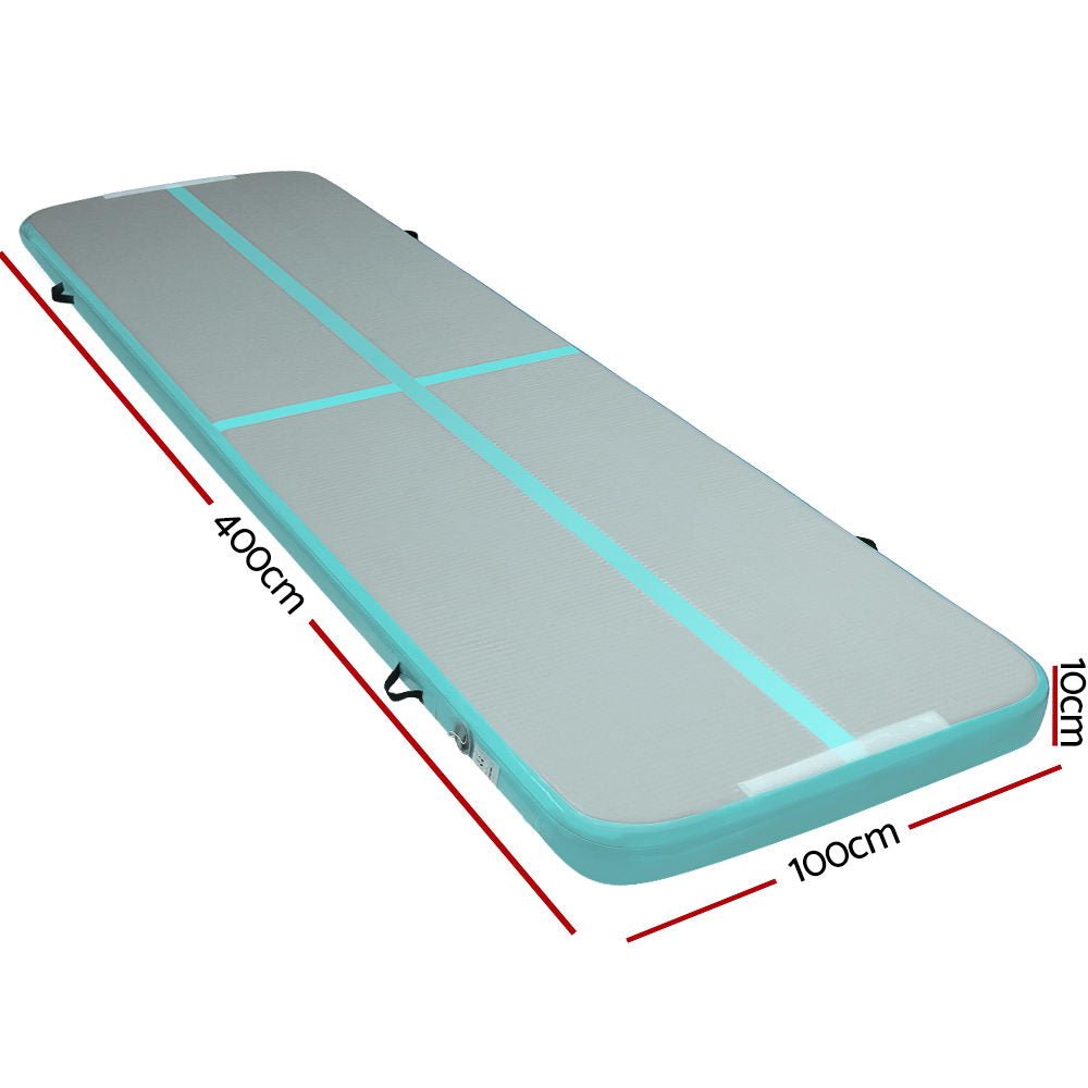 GoFun 4X1M Inflatable Air Track Mat Green - Rivercity House & Home Co. (ABN 18 642 972 209) - Affordable Modern Furniture Australia