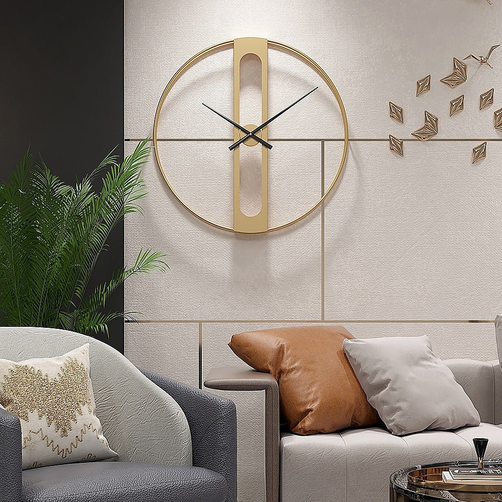Gold Clover Metal Wall Clock - Home & Garden > Decor - Rivercity House & Home Co. (ABN 18 642 972 209) - Affordable Modern Furniture Australia