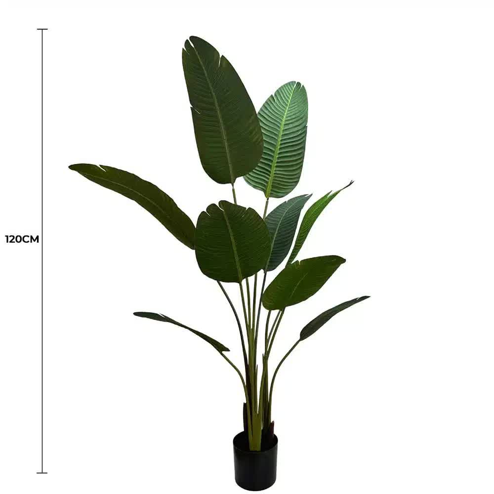 Grand Artificial Potted Travellers Palm (Banana Palm Tree) 120cm - Home & Garden > Artificial Plants > Artificial Trees - Rivercity House & Home Co. (ABN 18 642 972 209) - Affordable Modern Furniture Australia