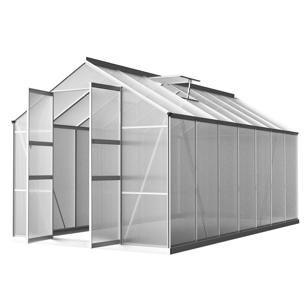 Greenhouse Aluminium Green House Garden Shed Polycarbonate 4.1x2.5M - Home & Garden > Green Houses - Rivercity House & Home Co. (ABN 18 642 972 209) - Affordable Modern Furniture Australia