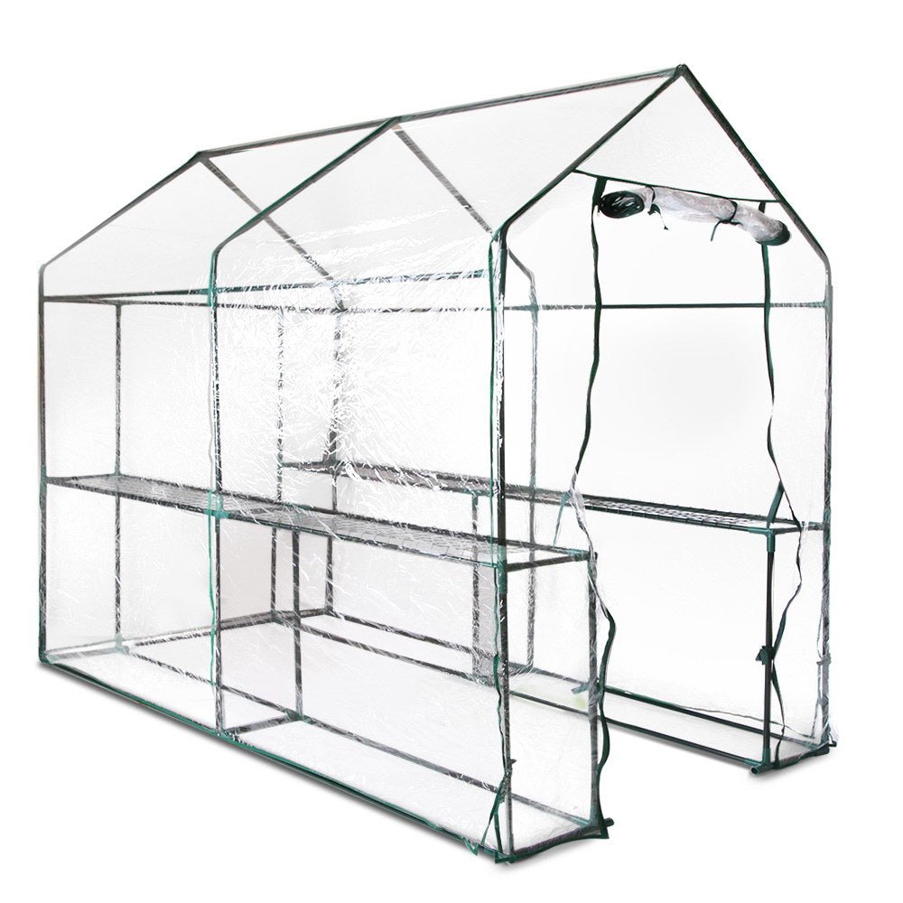 Greenhouse Garden Shed Green House 1.9X1.2M Storage Greenhouses Clear - Home & Garden > Green Houses - Rivercity House & Home Co. (ABN 18 642 972 209) - Affordable Modern Furniture Australia
