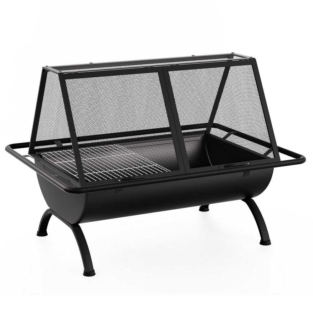 Grillz Fire Pit BBQ Grill Outdoor Fireplace Steel - Home & Garden > BBQ - Rivercity House & Home Co. (ABN 18 642 972 209) - Affordable Modern Furniture Australia