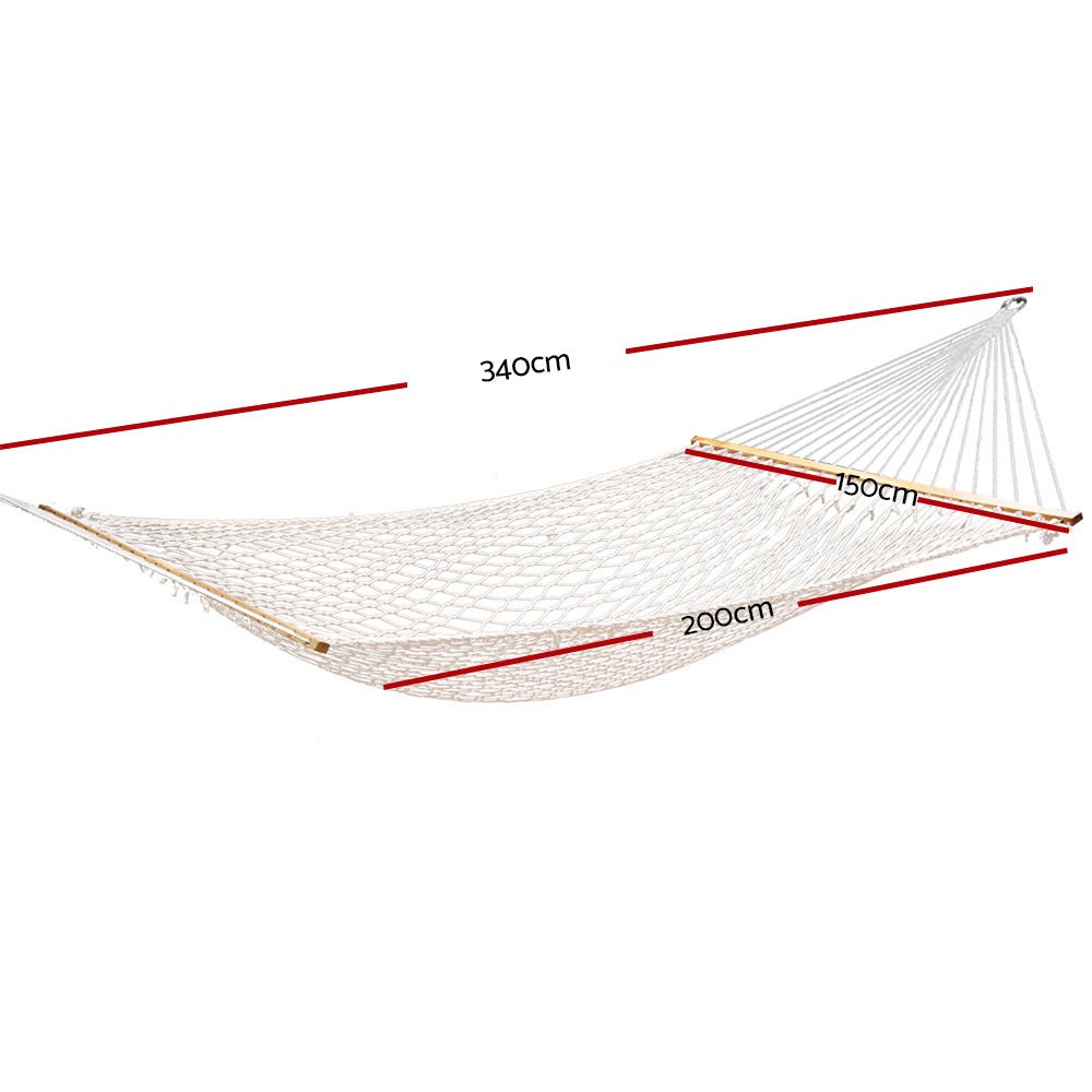 Hammock Bed Outdoor Chair Camping Hanging Hammocks Mesh 2 Person - Home & Garden > Hammocks > Hammocks & Accessories - Rivercity House & Home Co. (ABN 18 642 972 209) - Affordable Modern Furniture Australia