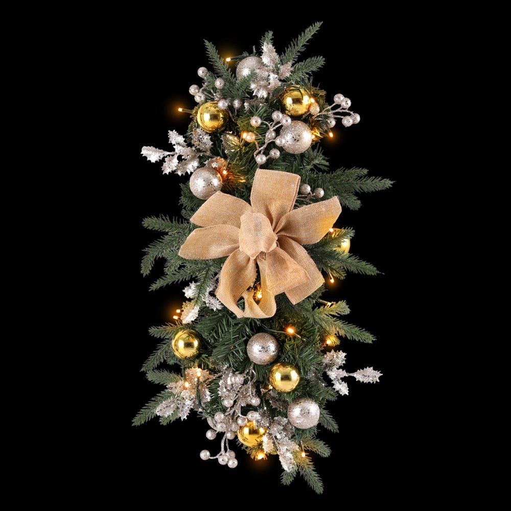 Hanging Christmas Garland 45cm Staircase Door Party Decor - Occasions > Christmas > Christmas Wreaths & Garlands - Rivercity House & Home Co. (ABN 18 642 972 209) - Affordable Modern Furniture Australia