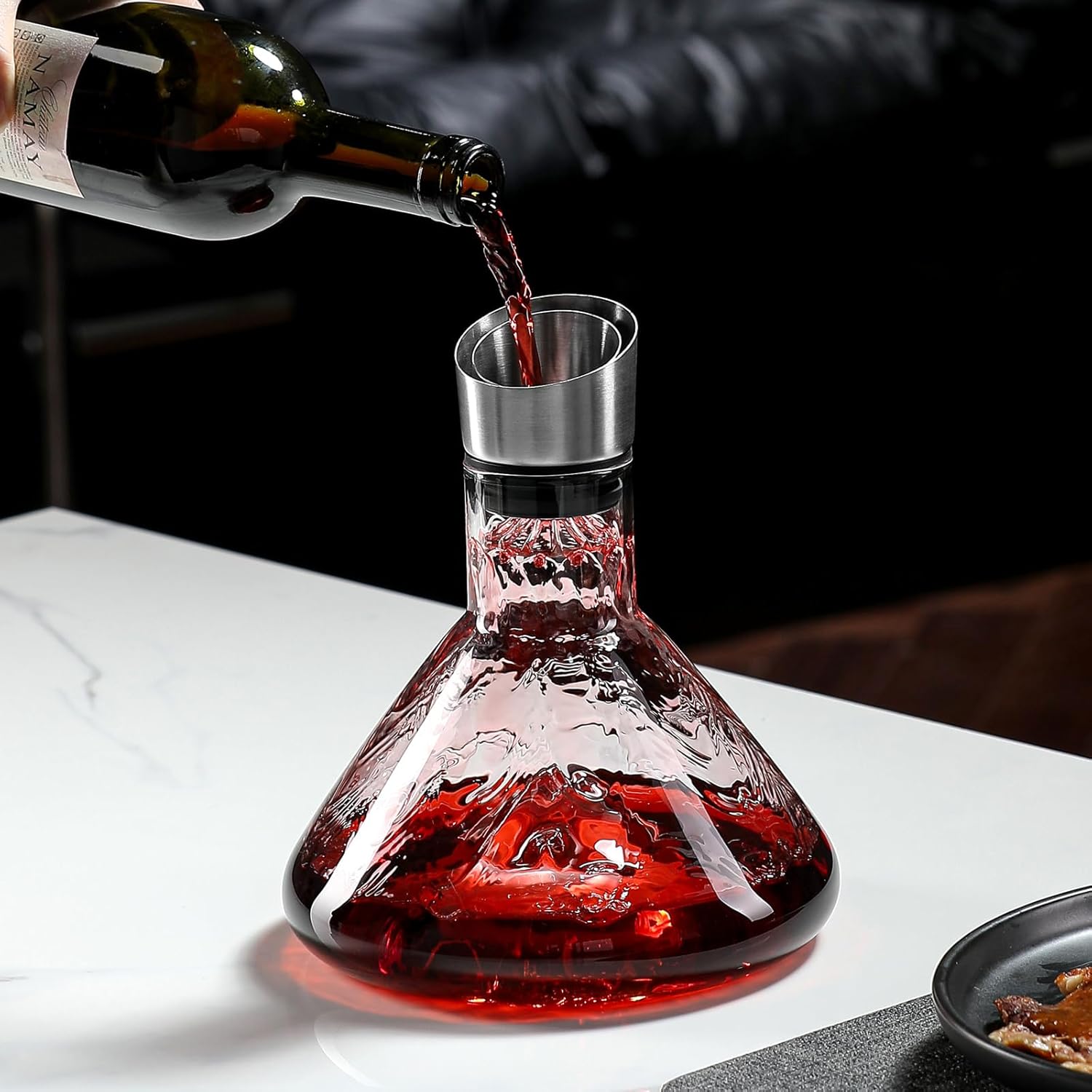 Iceberg Wine Decanter with Aerator Filter and Lid - Appliances > Fridges & Freezers > Fridges - Rivercity House & Home Co. (ABN 18 642 972 209) - Affordable Modern Furniture Australia