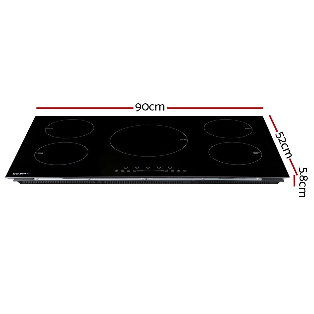 Induction Cooktop 90cm Electric Cooker - Appliances > Kitchen Appliances > Cooktops & Stoves - Rivercity House & Home Co. (ABN 18 642 972 209) - Affordable Modern Furniture Australia