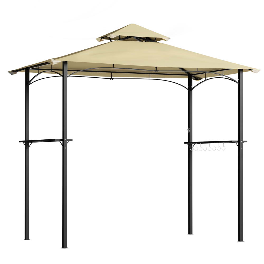 Instahut Gazebo Outdoor Patio Marquee BBQ Grill Shelter Garden Shade Hooks Beige - Home & Garden > Shading > Canopies & Gazebos - Rivercity House & Home Co. (ABN 18 642 972 209) - Affordable Modern Furniture Australia