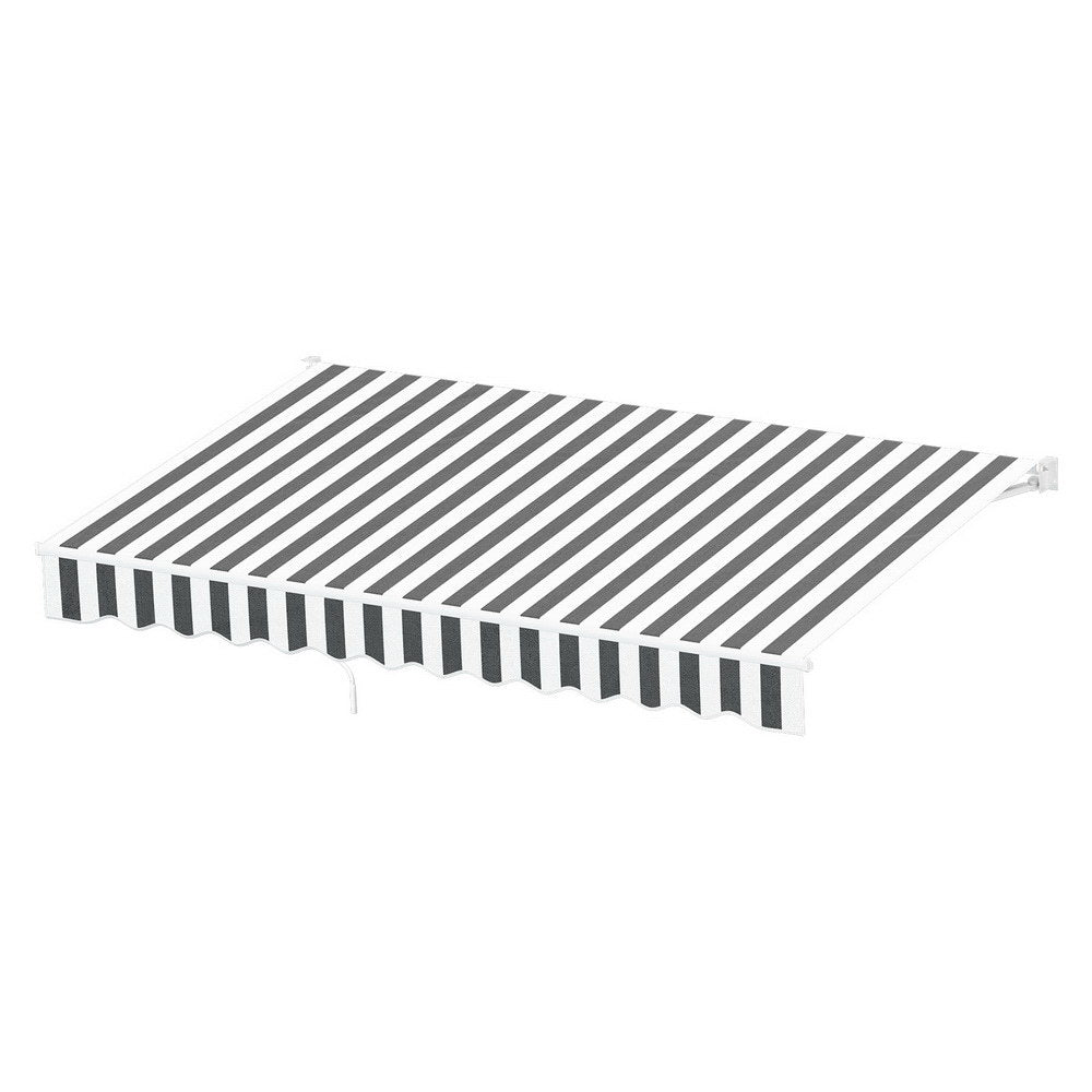 Instahut Retractable Folding Arm Awning Motorised Sunshade 4Mx3M Grey White - Home & Garden > Shading > Awnings - Rivercity House & Home Co. (ABN 18 642 972 209) - Affordable Modern Furniture Australia