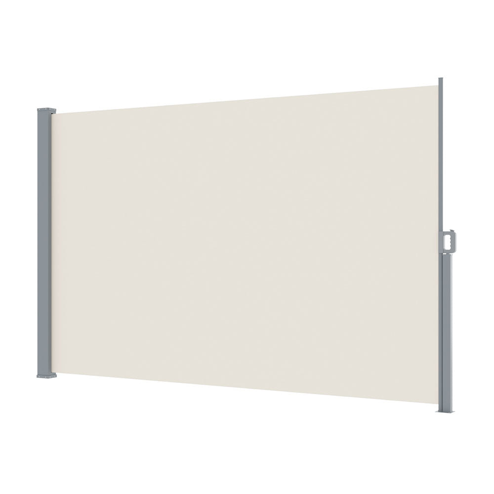 Instahut Side Awning Sun Shade Outdoor Blinds Retractable Screen 2X3M Cream - Home & Garden > Shading > Awnings - Rivercity House & Home Co. (ABN 18 642 972 209) - Affordable Modern Furniture Australia