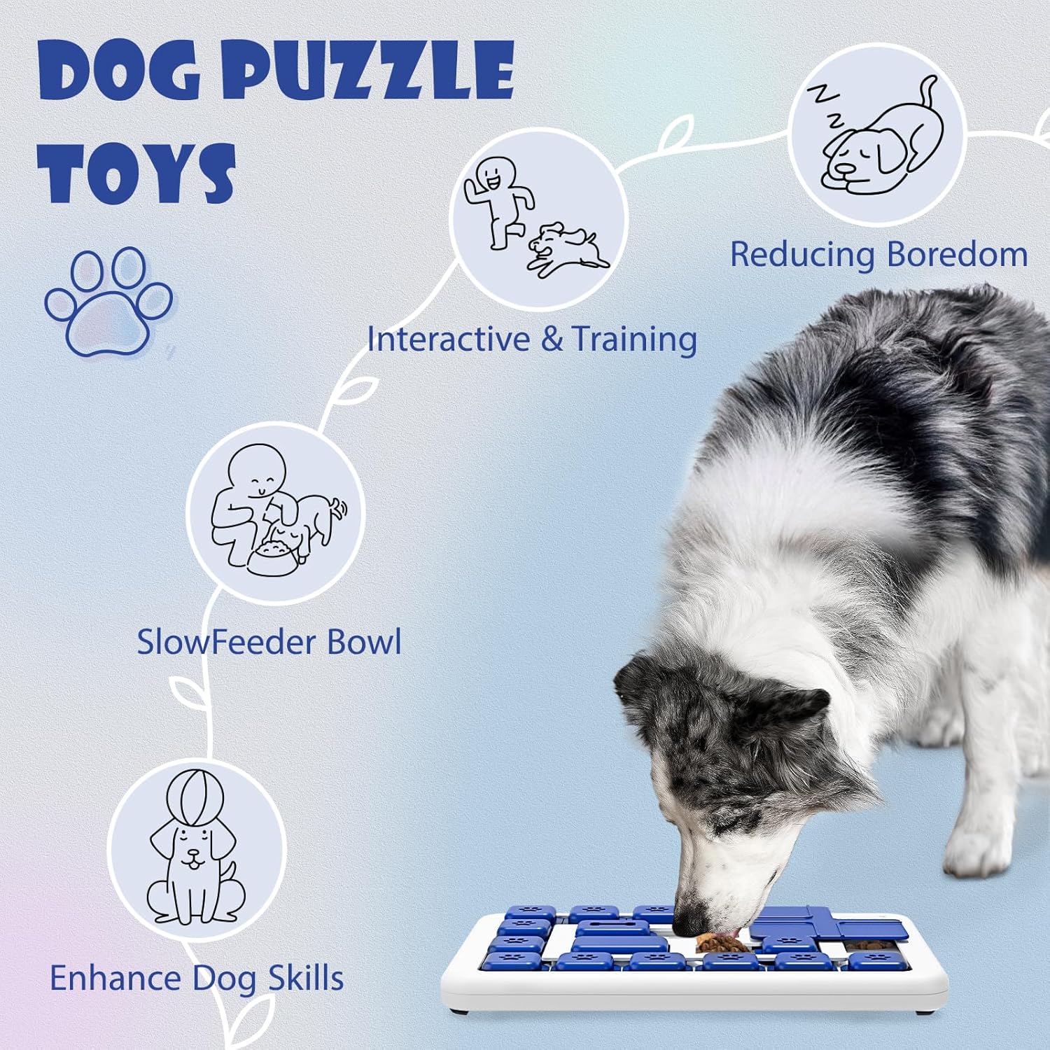 Interactive Dog Puzzle Toy & Slow Feeder Treat Dispenser for Dogs and Cats - Multi - Color - Pet Care > Dog Supplies > Dog Bowls, Feeders & Waterers - Rivercity House & Home Co. (ABN 18 642 972 209) - Affordable Modern Furniture Australia
