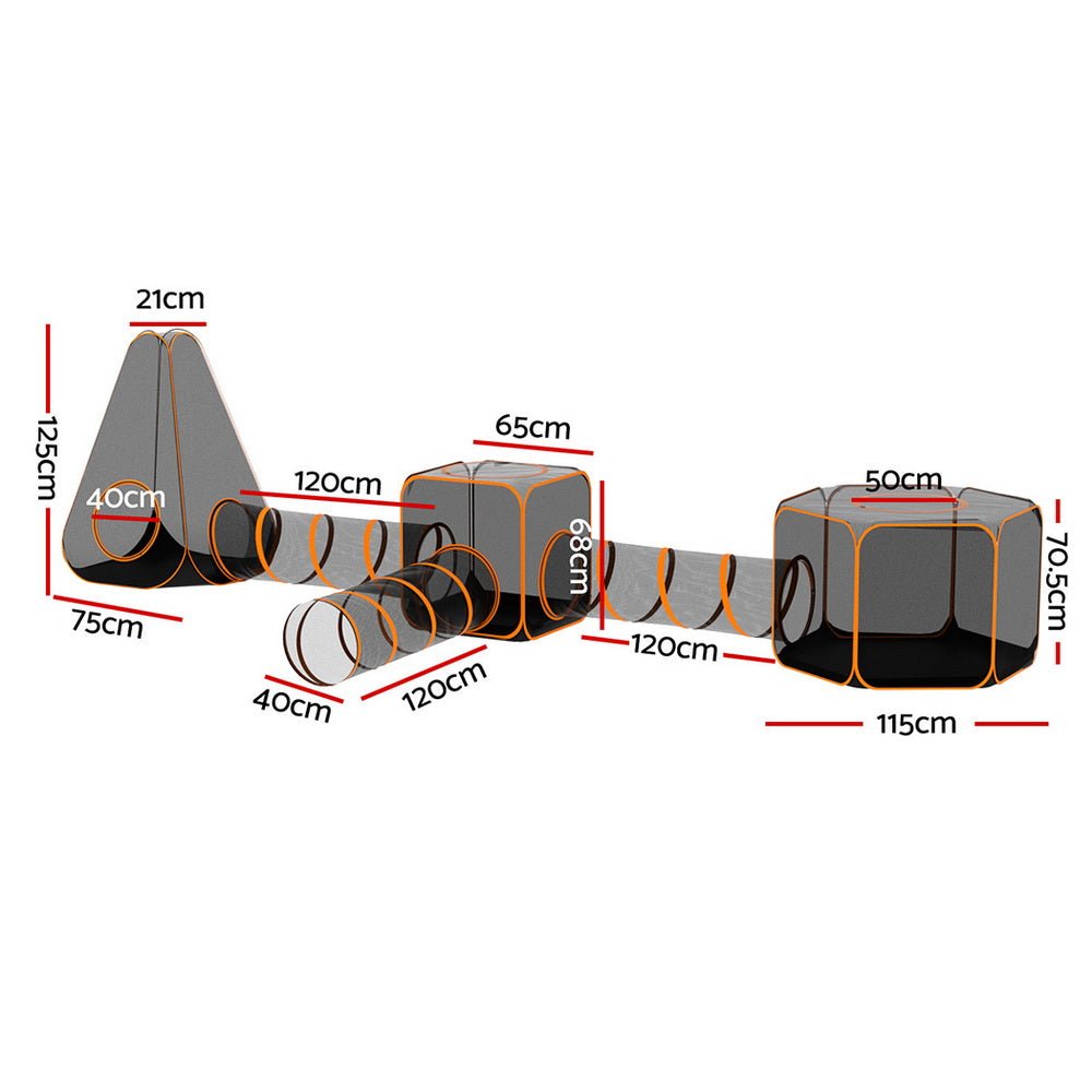 i.Pet Pet Playpen Cat House 6 IN 1 Tent Tunnel Dog Cage Puppy Rabbit Play Portable - Pet Care > Cat Supplies - Rivercity House & Home Co. (ABN 18 642 972 209) - Affordable Modern Furniture Australia