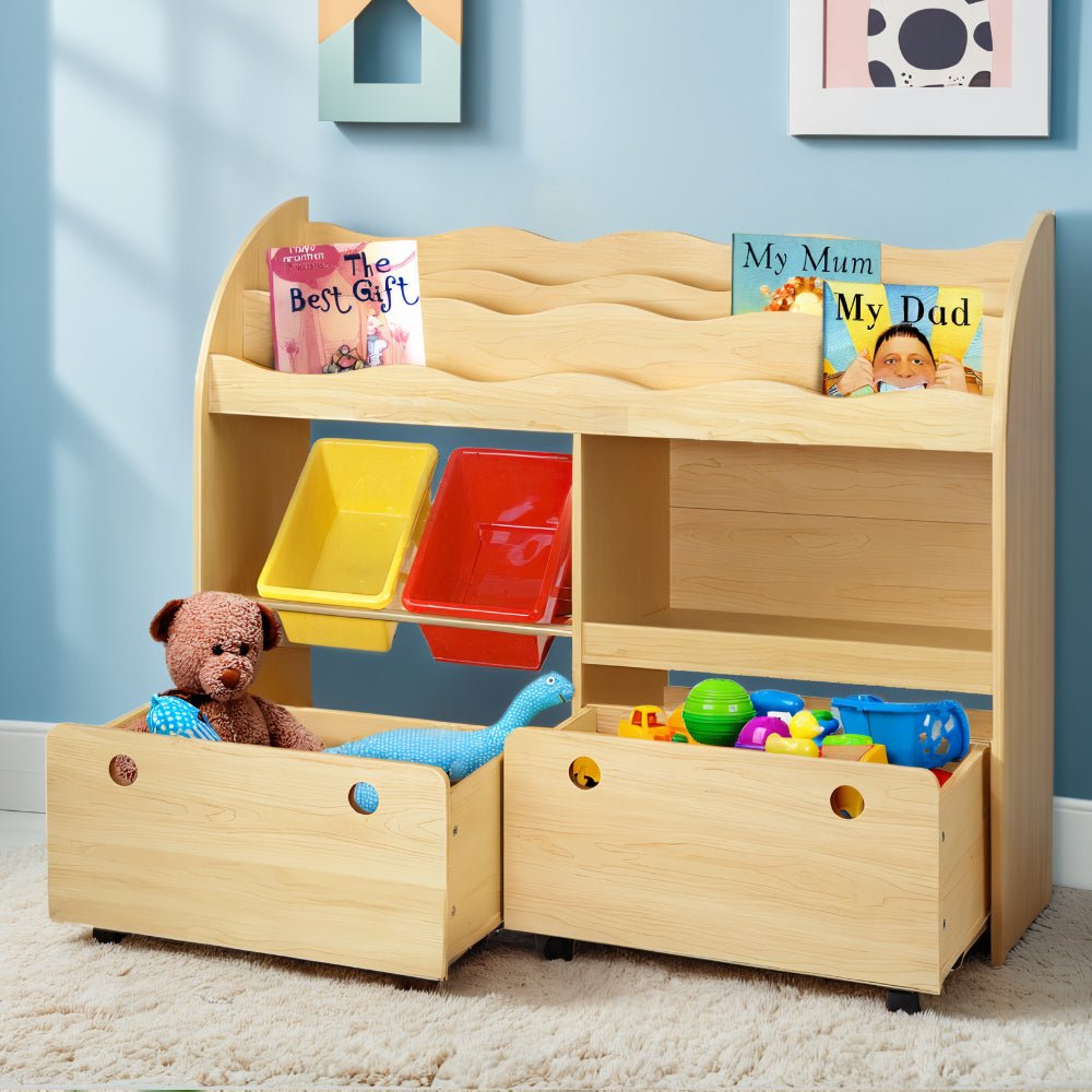 Kids Bookshelf Children Bookcase Toy Storage Box Organiser Display Rack - Baby & Kids > Kid's Furniture - Rivercity House & Home Co. (ABN 18 642 972 209) - Affordable Modern Furniture Australia
