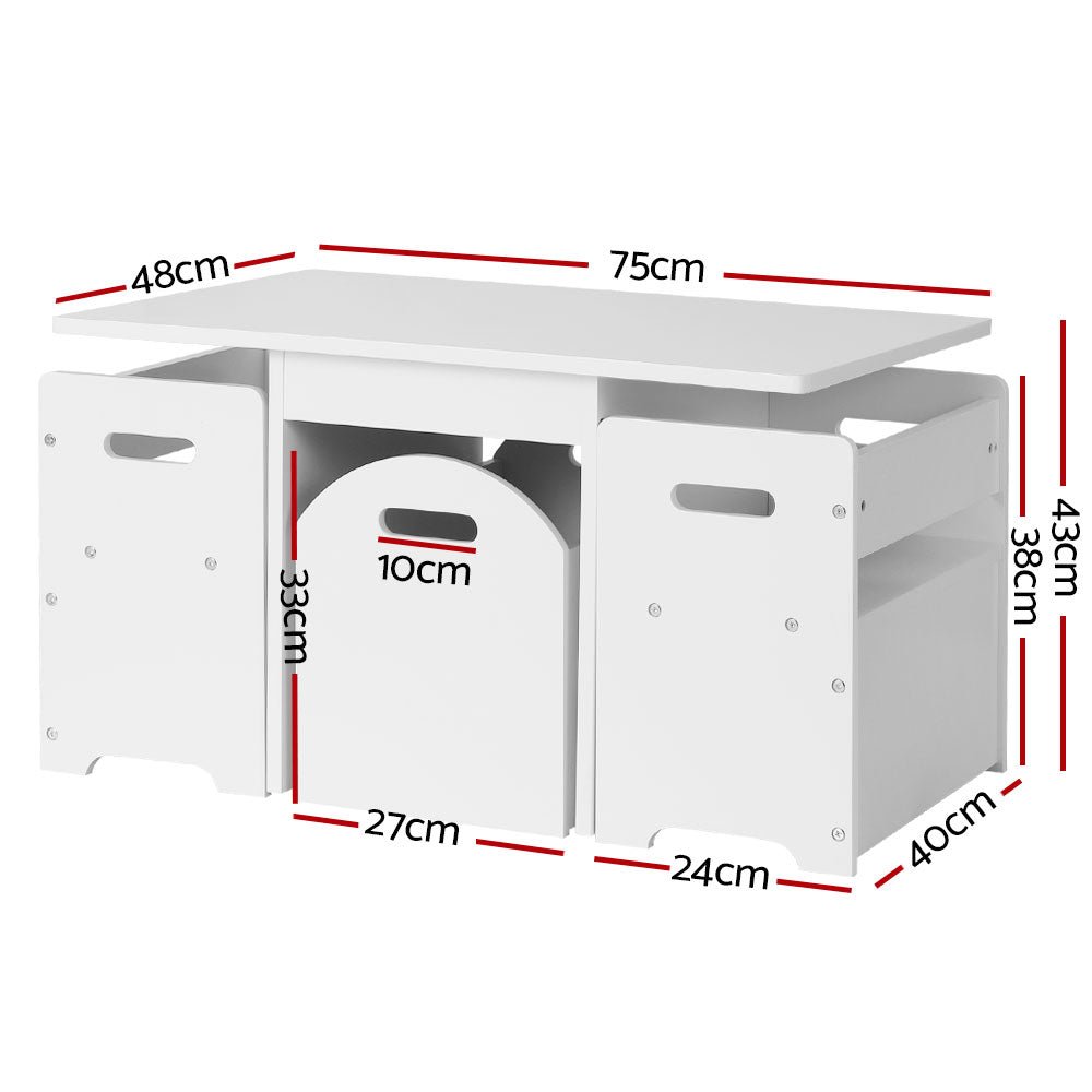 Kids Multi - function Table and Chair Hidden Storage Box Toy Activity Desk - Baby & Kids > Kid's Furniture - Rivercity House & Home Co. (ABN 18 642 972 209) - Affordable Modern Furniture Australia