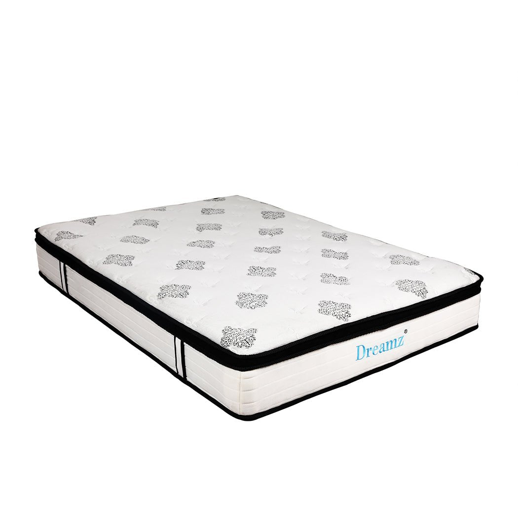 King Single Pocket Spring Mattress Medium Firm - White - Rivercity House & Home Co. (ABN 18 642 972 209) - Affordable Modern Furniture Australia