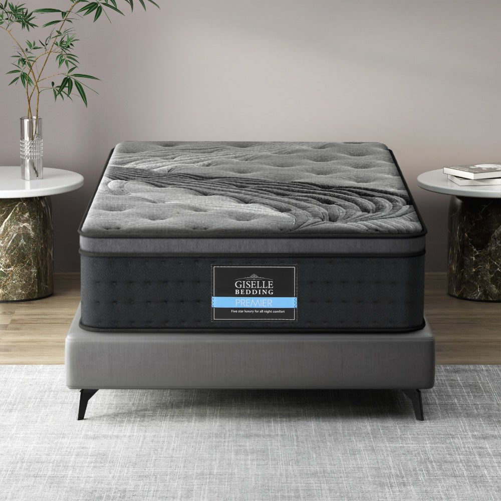 King Single Size | Alanya Series Bamboo Charcoal Euro Top Mattress (Medium Firm) - Rivercity House & Home Co. (ABN 18 642 972 209) - Affordable Modern Furniture Australia