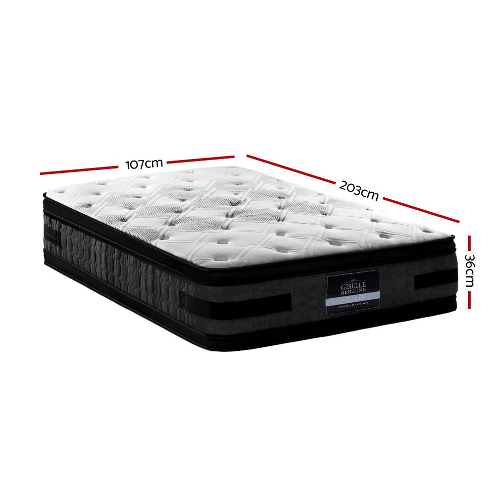 King Single Size | Luna Euro Top Cool Gel Pocket Spring Mattress (Medium Firm) - Rivercity House & Home Co. (ABN 18 642 972 209) - Affordable Modern Furniture Australia