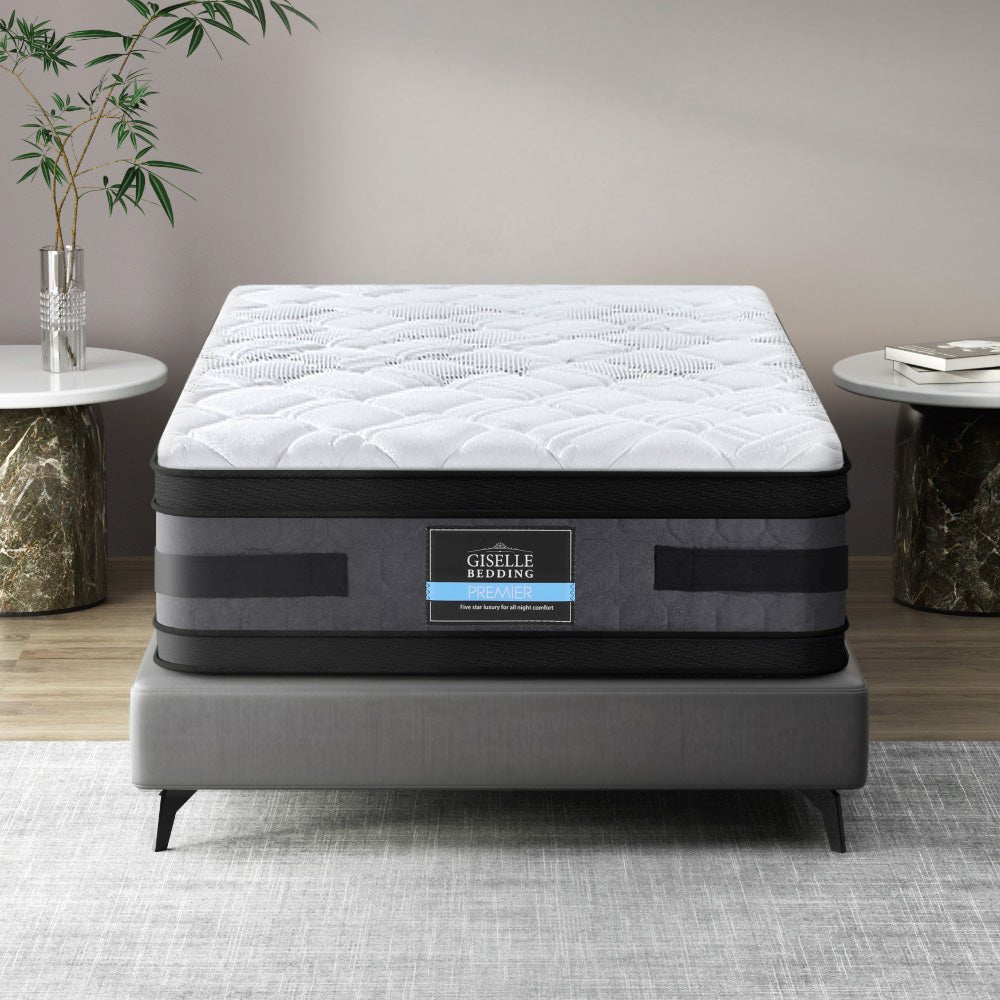 King Single Size | Luna Euro Top Cool Gel Pocket Spring Mattress (Medium Firm) - Rivercity House & Home Co. (ABN 18 642 972 209) - Affordable Modern Furniture Australia