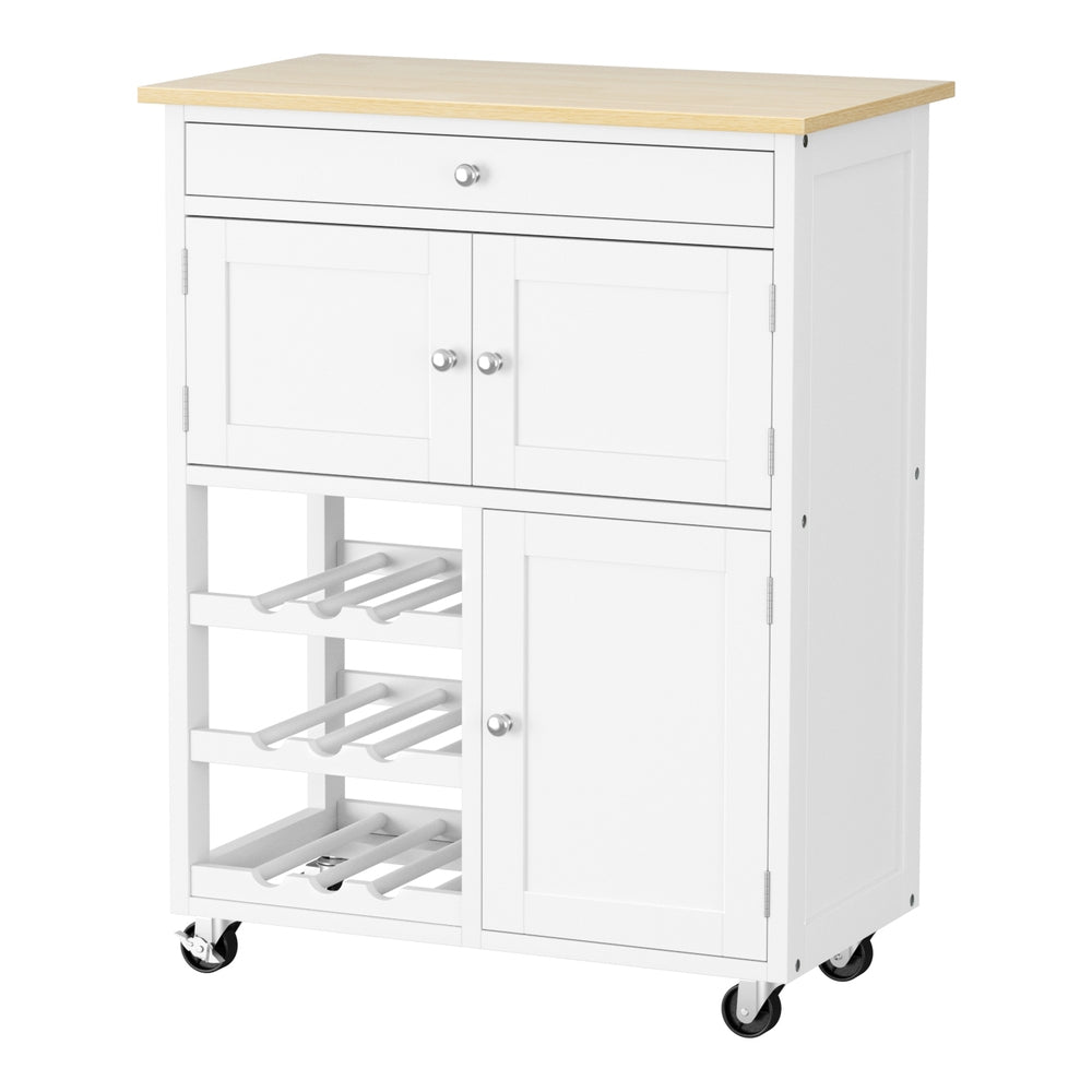 Kitchen Island Trolley Rolling Serving Cart Storage Cart Drawer Cupboard - Tools > Tools Storage > Work Benches - Rivercity House & Home Co. (ABN 18 642 972 209) - Affordable Modern Furniture Australia