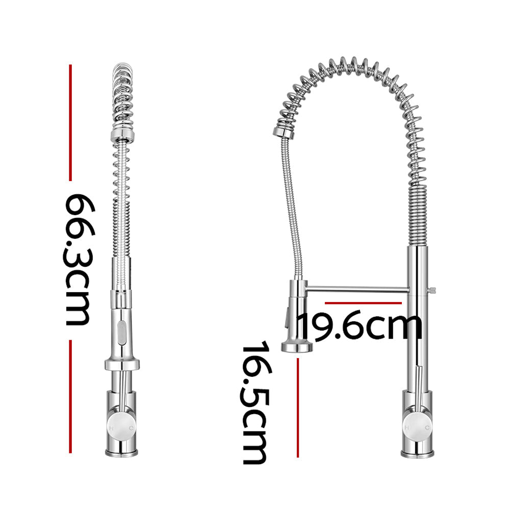 Kitchen Mixer Tap Pull Down 2 Modes Sink Faucet Basin Laundry Chrome - Furniture > Bathroom > Tap & Sink Accessories - Rivercity House & Home Co. (ABN 18 642 972 209) - Affordable Modern Furniture Australia