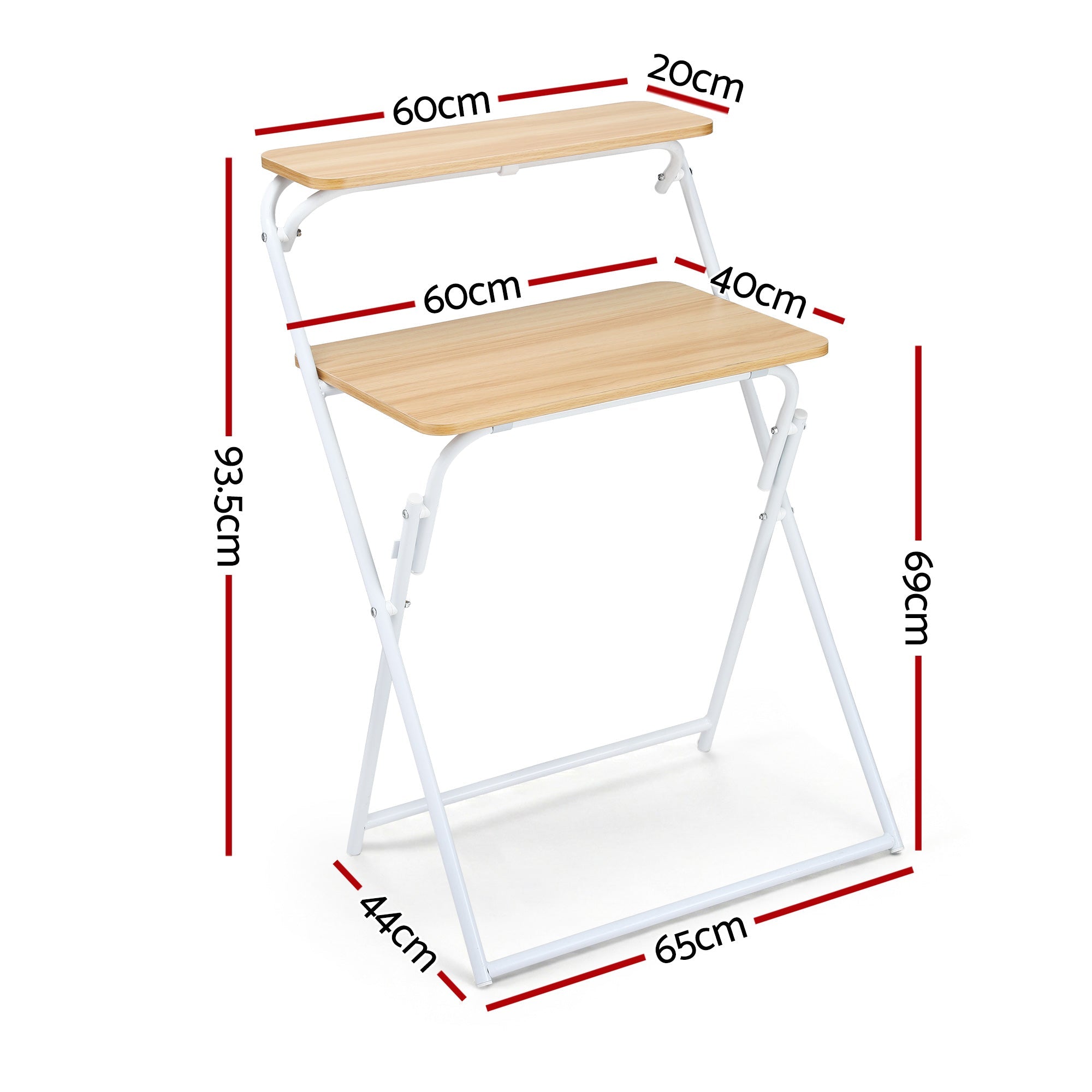 Laptop Desk Foldable Study Desk Home Office Oak - Electronics > Computers & Tablets > Desktops & Accessories - Rivercity House & Home Co. (ABN 18 642 972 209) - Affordable Modern Furniture Australia