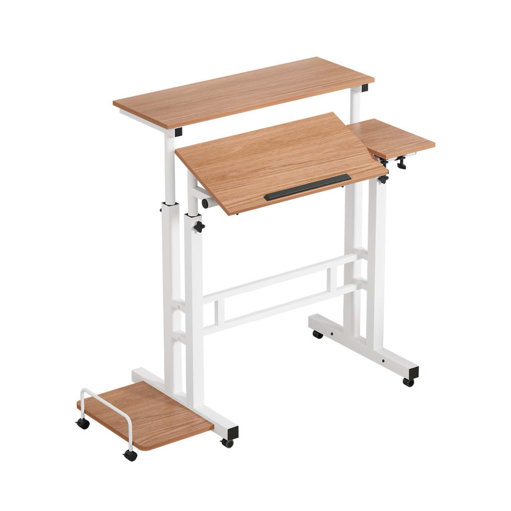 Laptop Desk Table Adjustable Light Wood 80CM - Furniture > Office > Desks - Rivercity House & Home Co. (ABN 18 642 972 209) - Affordable Modern Furniture Australia